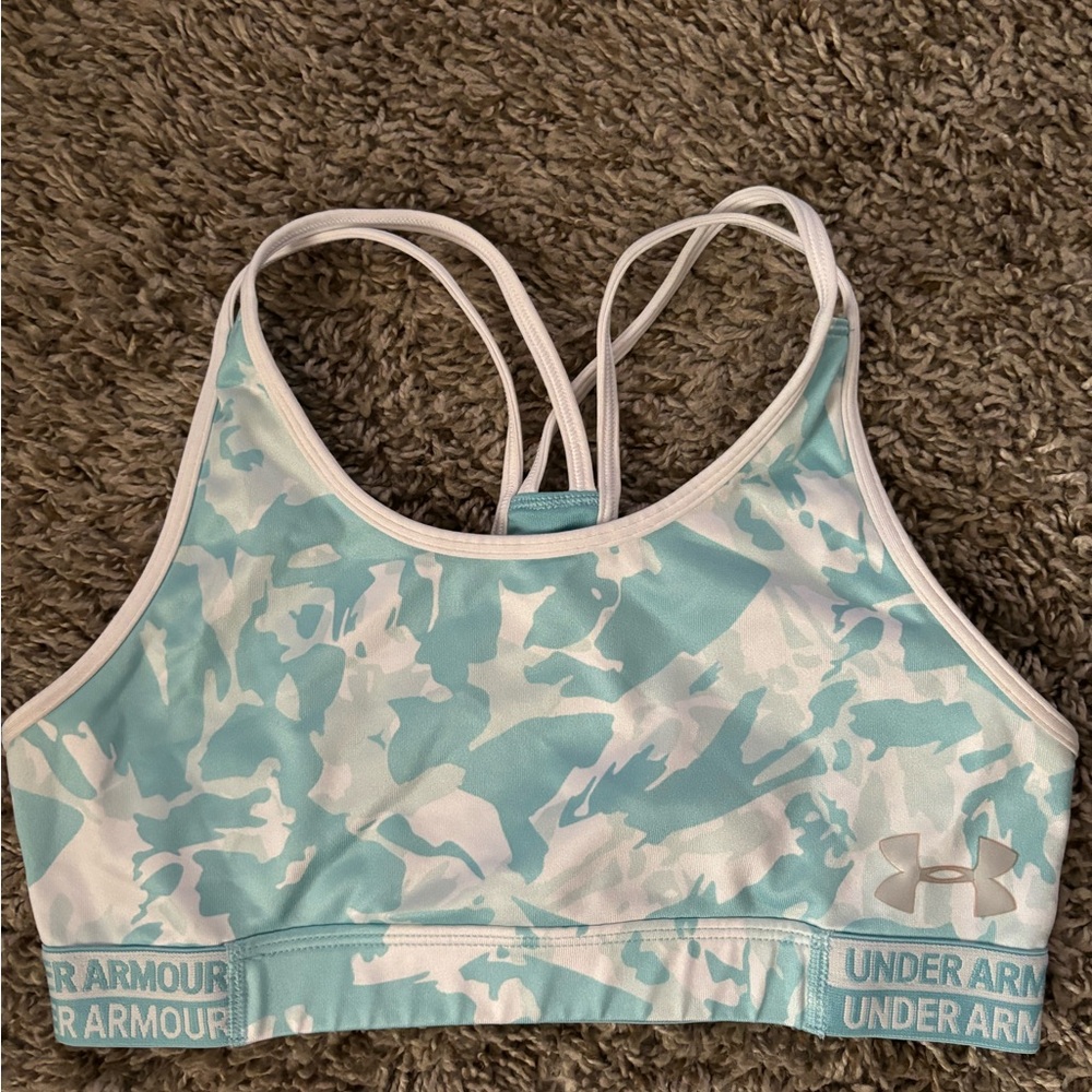 Under Armour Blue Camo Sports Bra
